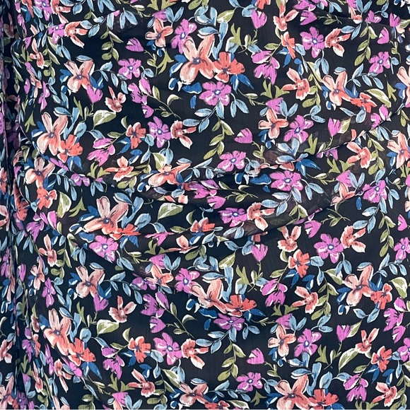 All in Favor Black Multi floral dress size XL - Picture 5 of 9